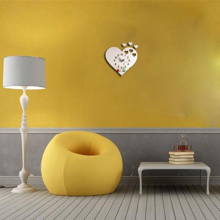 Đồng hồ dán tường nghệ thuật DIY - Tim Nổi