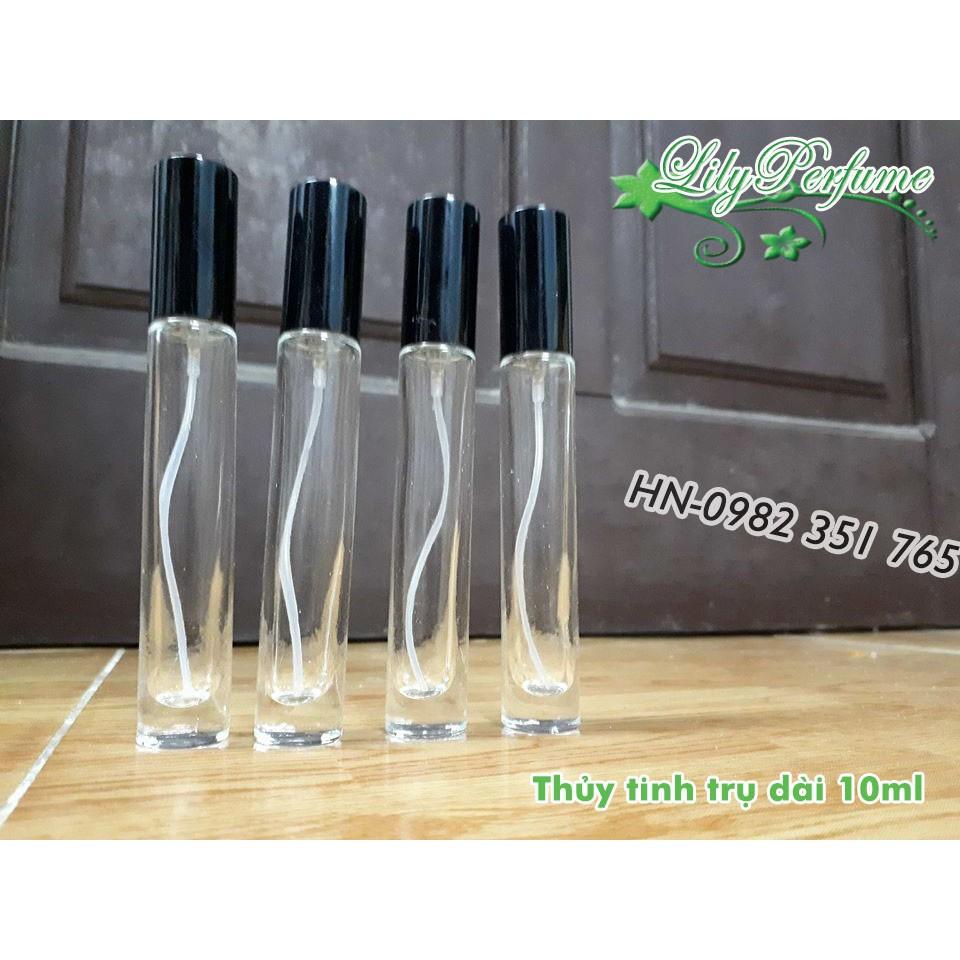 Lọ chiết nước hoa trụ dài 10ml (Vỏ chiết nước hoa/Ống chiết nước hoa/Chai chiết nước hoa)