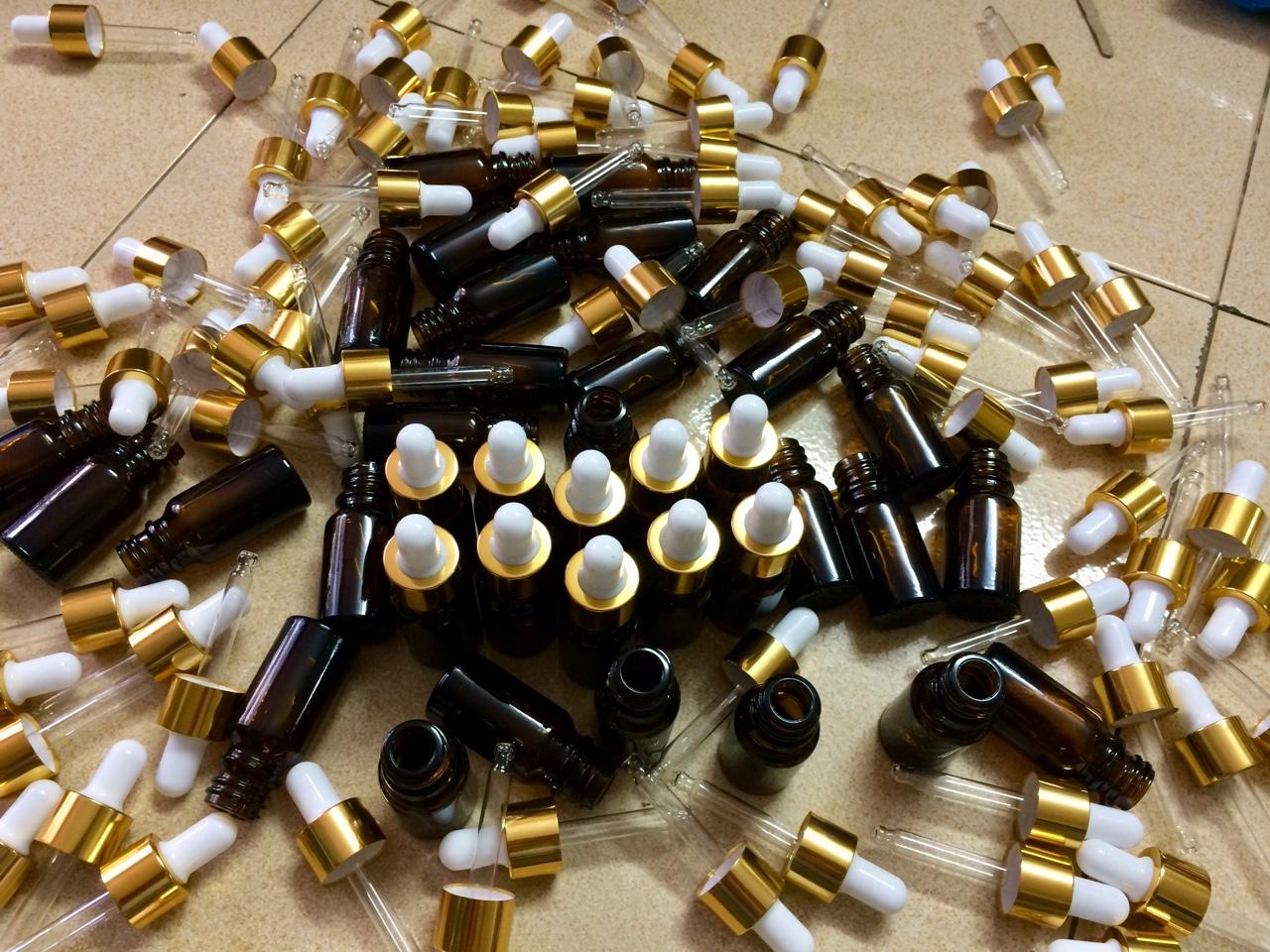 Lọ đựng tinh dầu nâu bóp giọt 10ml