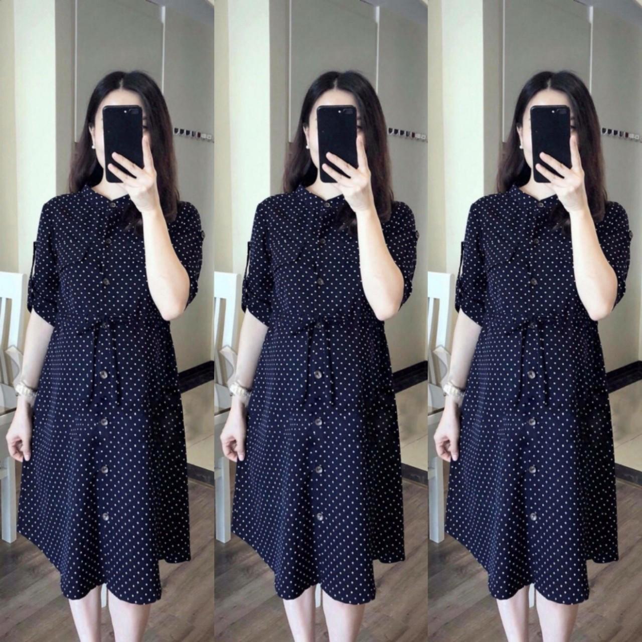 ĐẦM BẦU SƠ MI EO RÚT