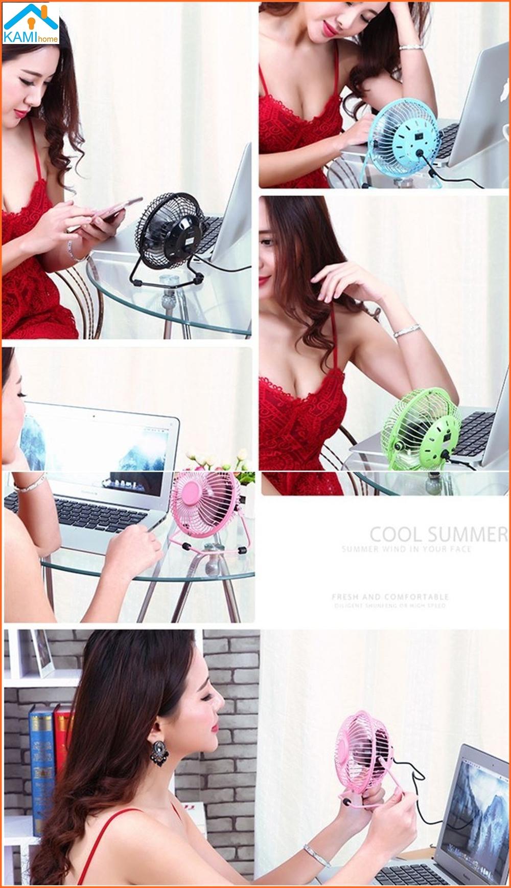 Quạt để bàn cổng USB lồng sắt