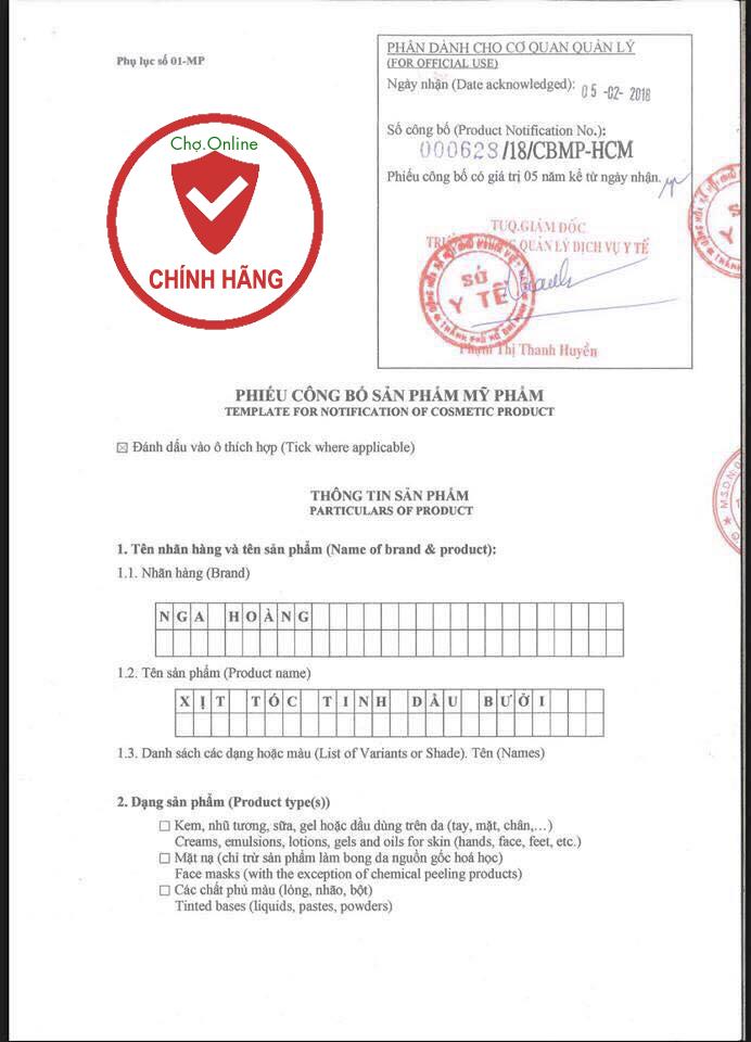 Tinh Dầu Bưởi kích mọc tóc Nga Hoàng 100ml