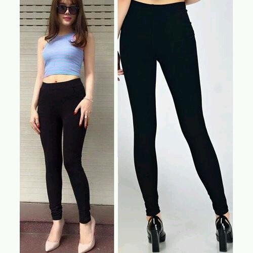 [HCM]Quần Legging Nữ Trơn 2 Túi Xéo