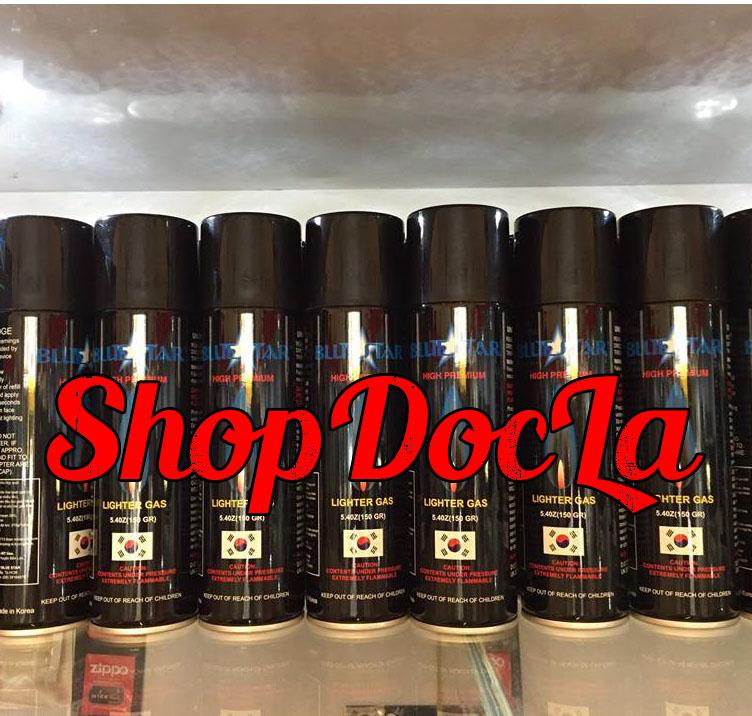 Bình Gas bơm bật lửa hàn quốc tặng kèm 5 đầu bơm ShopDocLa