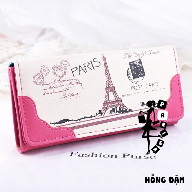 Ví Dài Paris Hình Tháp Eiffel Phong Cách Vintage - parisa.vn