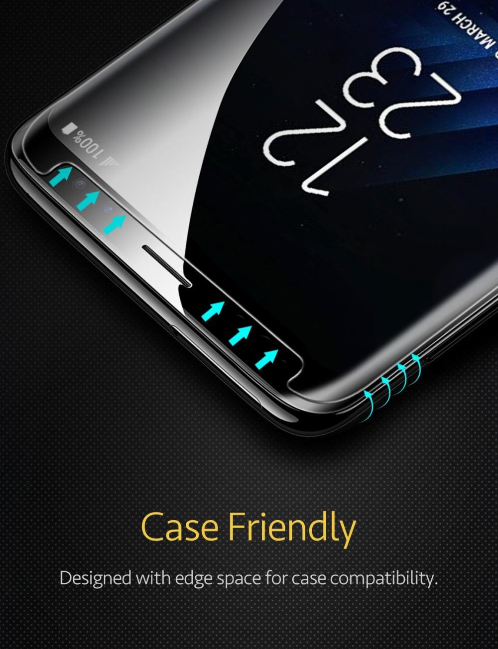 Miếng dán 5D Full màn cho Samsung Galaxy S8 Plus - Đen