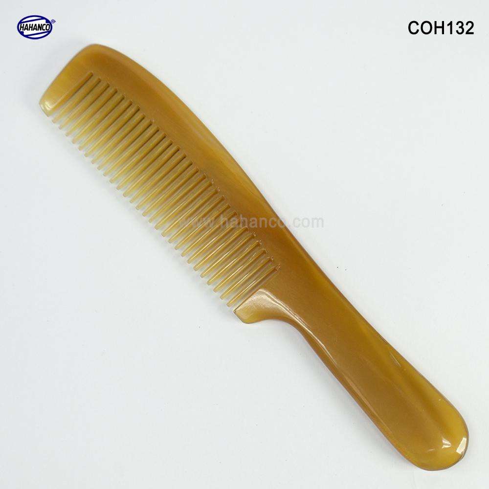 Lược sừng xuất Nhật - COH132 (Size: M - 17cm) Mẫu tiêu chuẩn - Horn Comb of HAHANCO - Lược sừng trâu - Có lợi cho sức khỏe