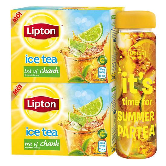 Combo 2 hộp Trà Lipton Ice tea Chanh (16 gói x 14g)