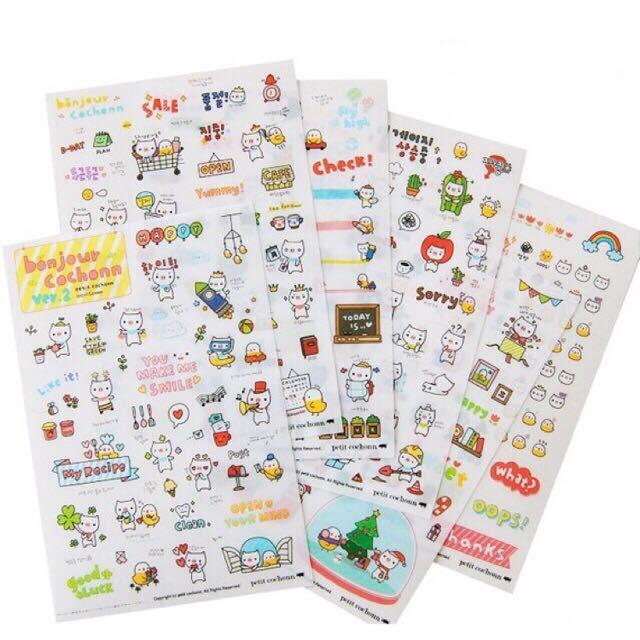 Bộ hình dán sticker Hàn Quốc độc đáo cho bé HD-106