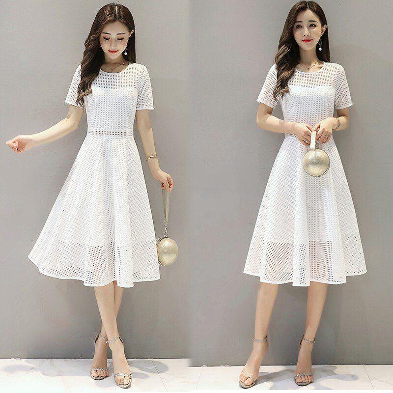[HCM]Đầm xòe dự tiệc phối lưới cao cấp