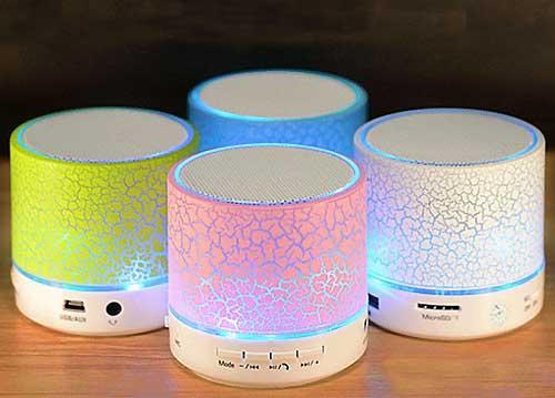 [HCM]Loa Bluetooth Mini HD-600 nghe nhạc hay có đèn Led