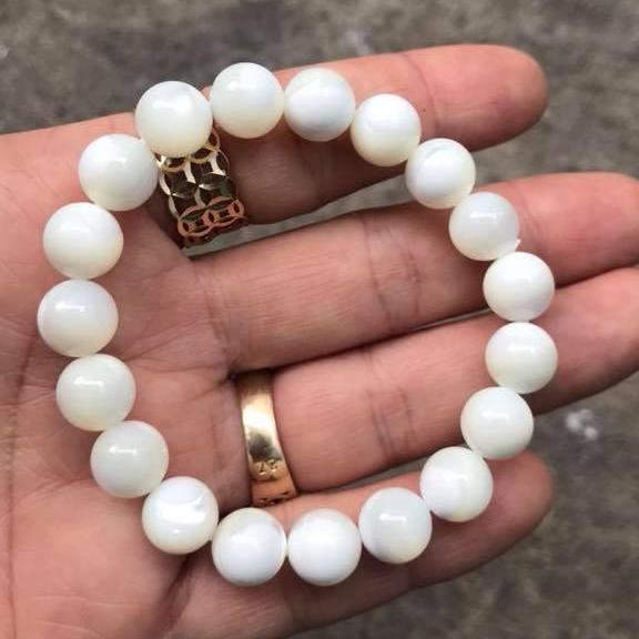 [HCM]VÒNG TAY ỐC XÀ CỪ TRẮNG 8LY- HÀNG A