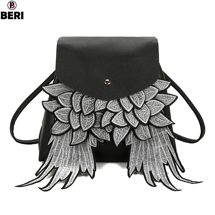 Ba lô nữ da thiên thần BERI đen  - BALO040