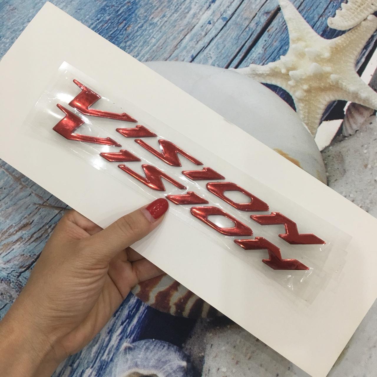 [CHẤT ĐỪNG HỎI] Nhanh tay rinh ngay bộ tem chữ nổi VISION 2016 tân trang lại xe của bạn  OX140-7PR (màu ĐỎ), chuyên cung cấp phụ tùng xe máyhàng đẹp giá cả phải chăng