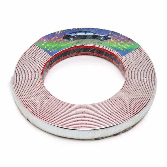 Cuộn nẹp dán viền mạ Crom trang trí Ô tô (15m) bản 2.2cm