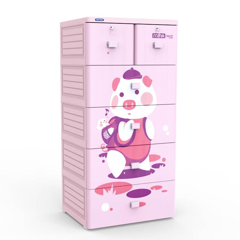 [HCM]Tủ nhựa Duy Tân MINA 5 tầng (Hồng Heo Xinh)