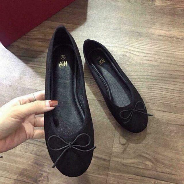 [Hoàn tiền 15%]Giày búp bê đính nơ xinh xắn