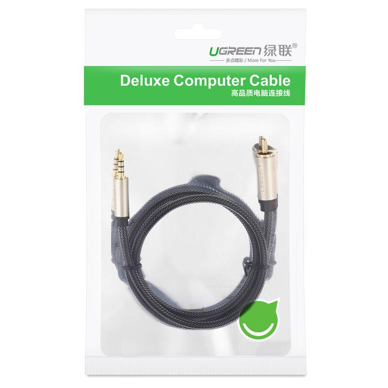 Dây loa Audio 3.5 ra Coaxial Ugreen 20732 (Nhôm-1.5m)