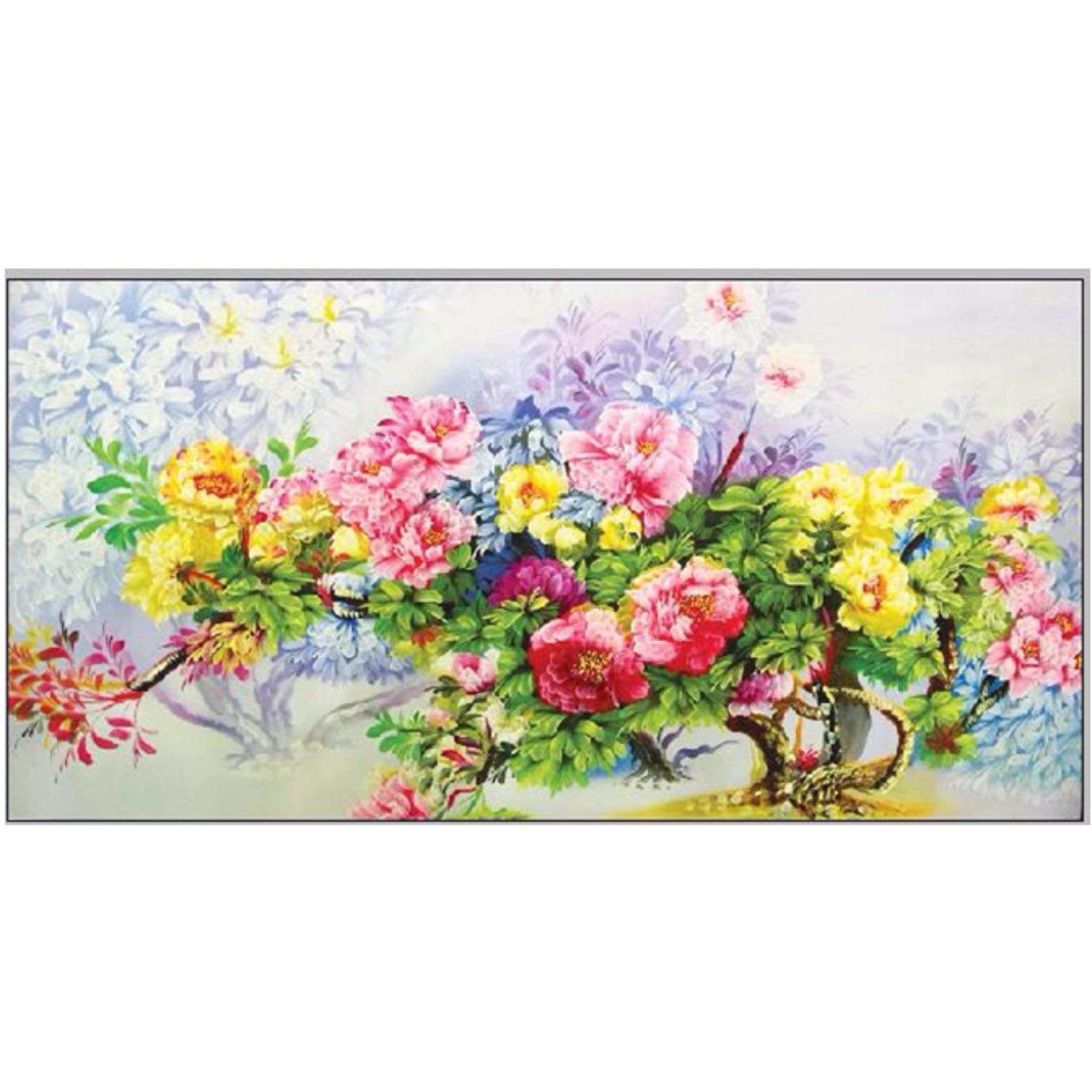 88568-Tranh ĐÁ HOA MẪU ĐƠN KHOE SẮC - 92.50