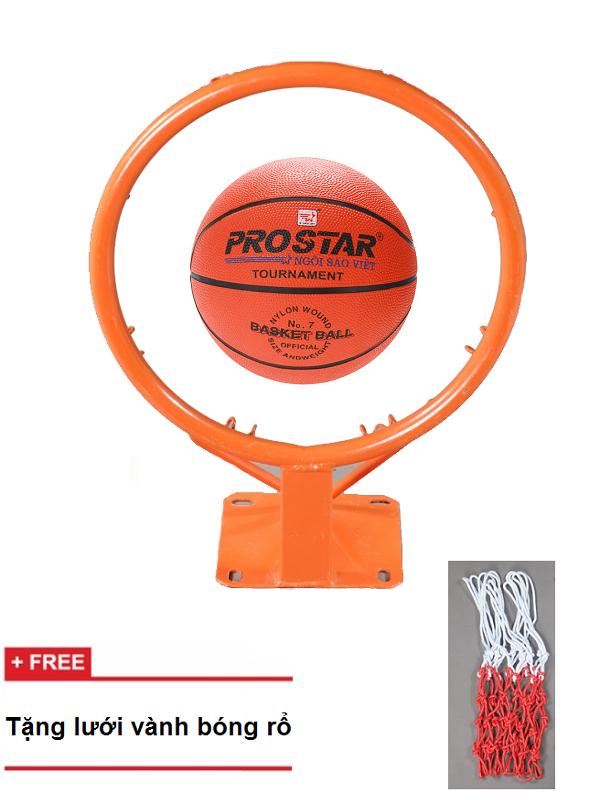 Bộ vành bóng rổ 40cm và quả bóng rổ prostar size7
