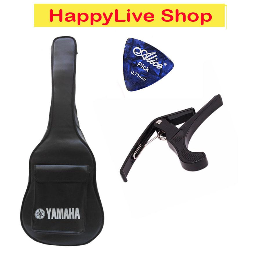 Bao da Guitar Yamaha 3 lớp + Capo thép chống gỉ + Phím gảy - Việt Hoàng Phong