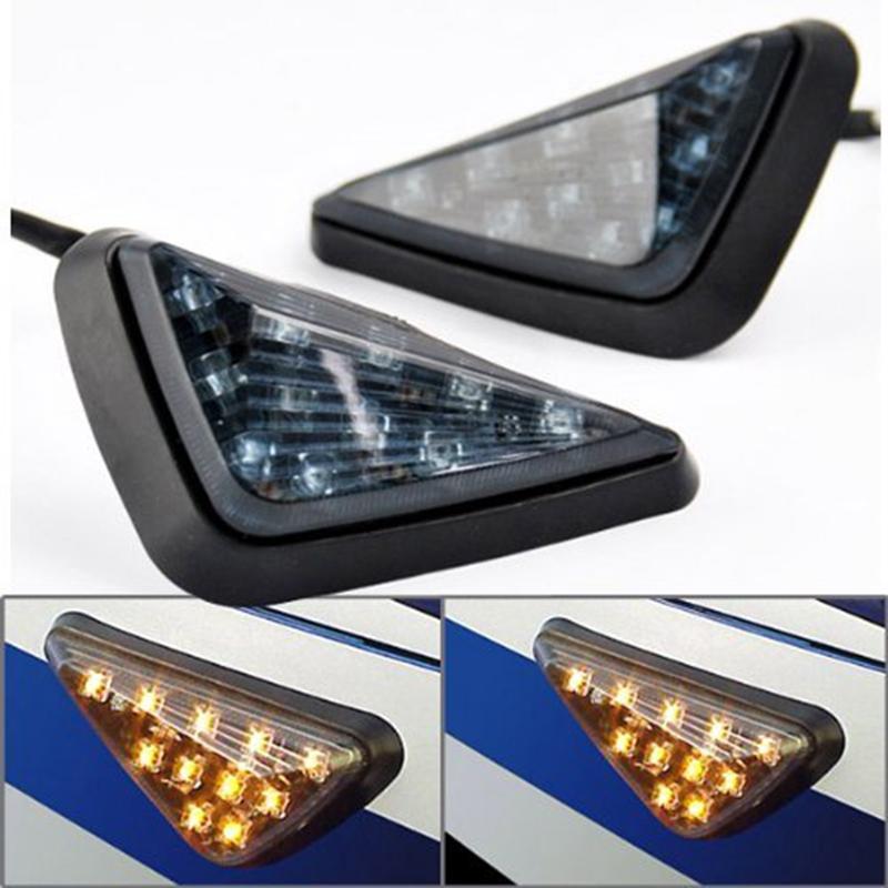 Smoke Triangle Flush Mount LED Turn Signals Blinker