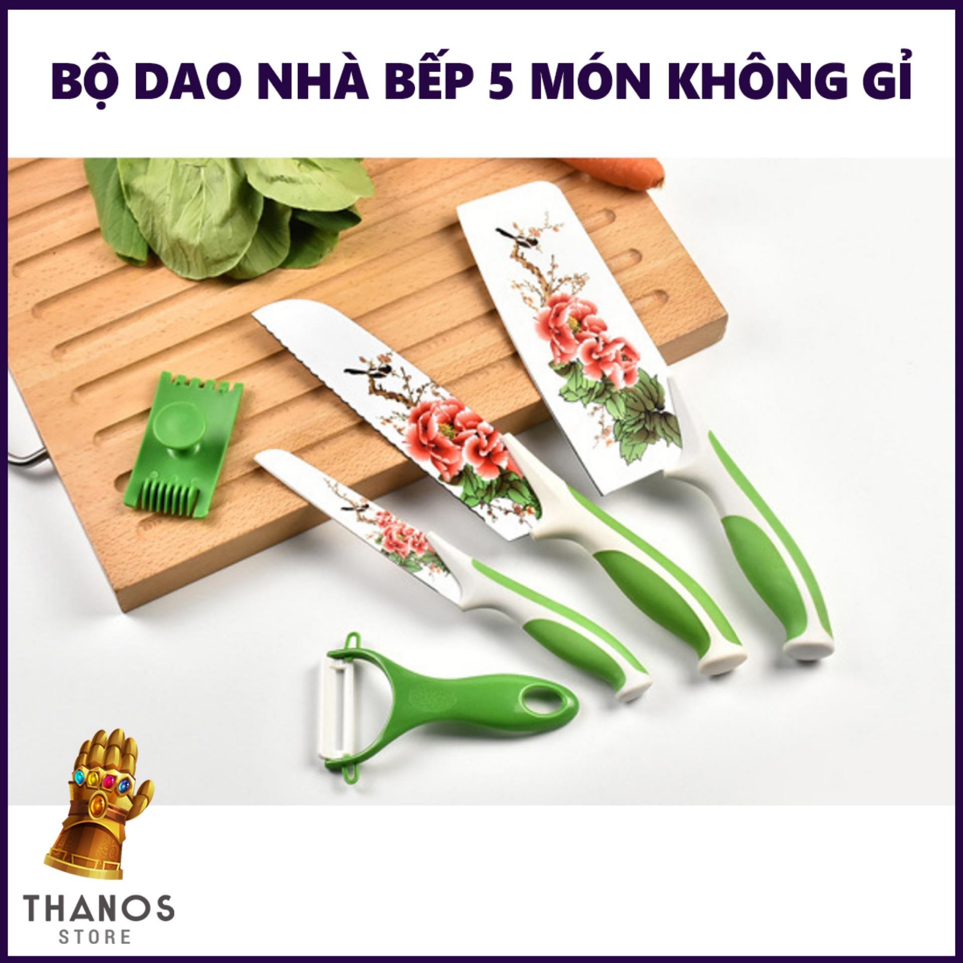 Bộ dao nhà bếp 5 món không gỉ - Thanos Store