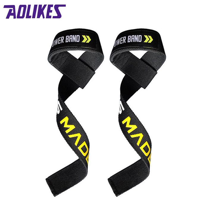 Dây kéo lưng - Deadlift GYM Cao Cấp  Aolikes 7637 (1 Đôi )