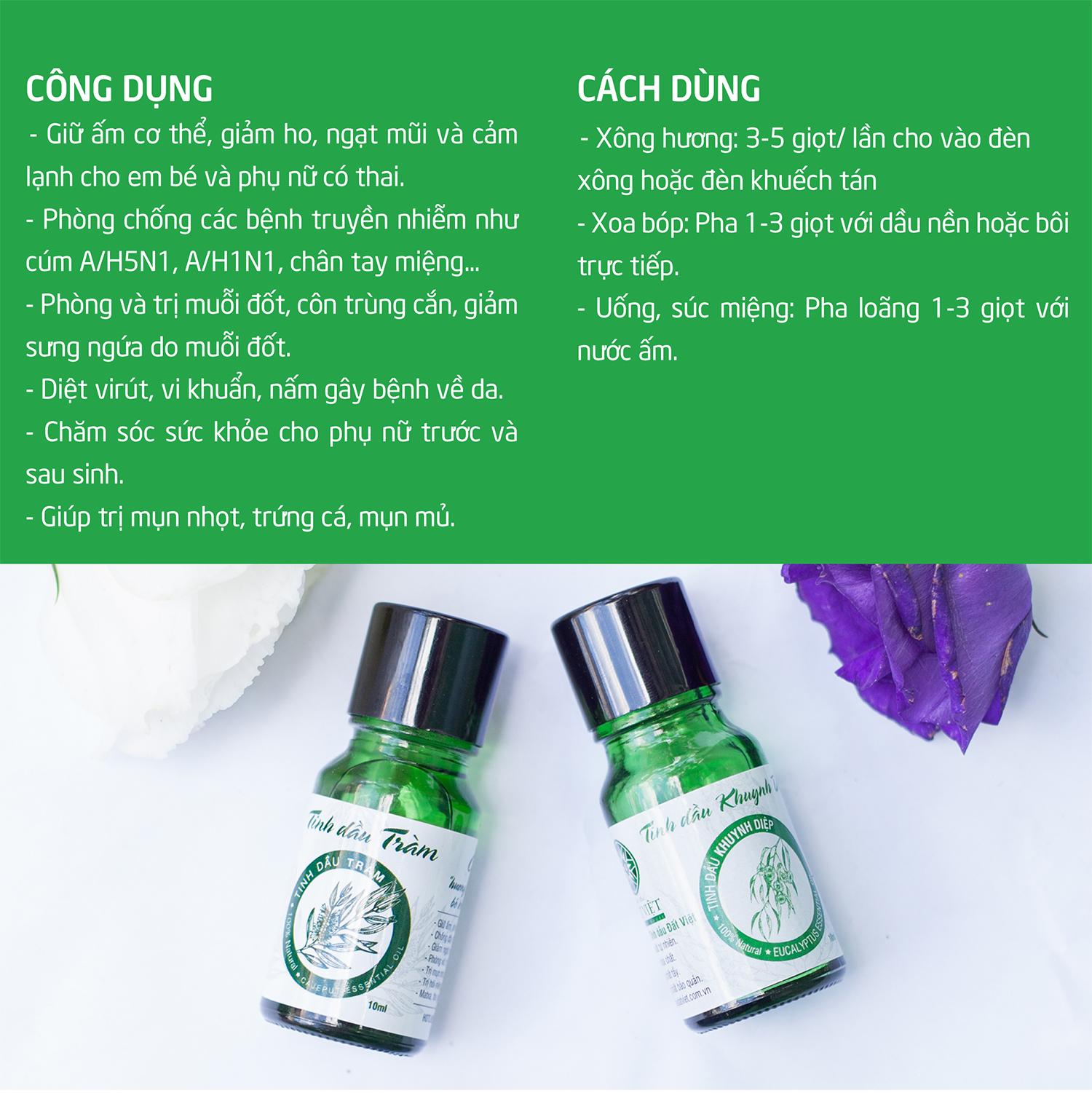 [HCM]Tinh Dầu Tràm Đất Việt 10ml