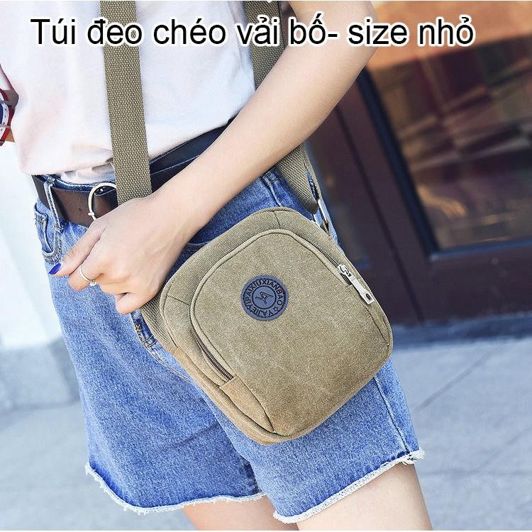 [HCM]Túi đeo chéo vải bố- size nhỏ