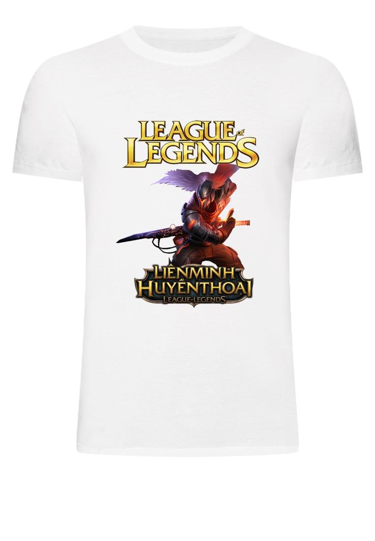 Áo thun nam trắng in hình Yasuo
