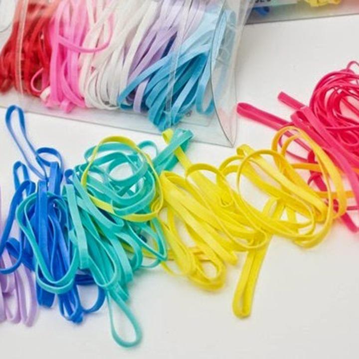 Bộ 100 thun buộc tóc Uniband – nịt buộc tóc