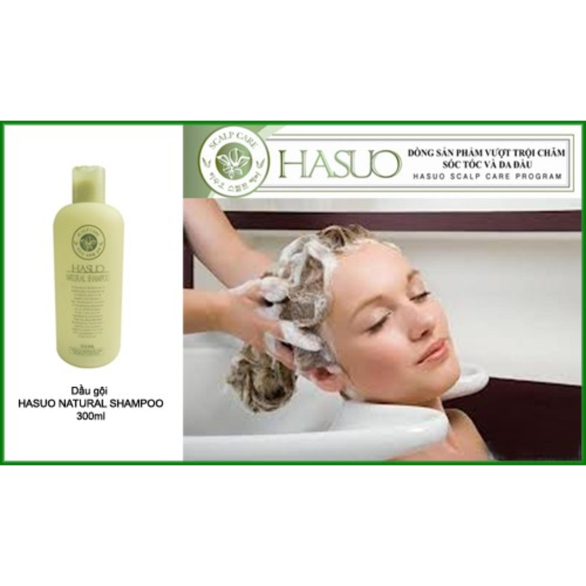 Combo gội xả chống rụng tóc và kích thích mọc tóc Hasuo 300ml/230ml