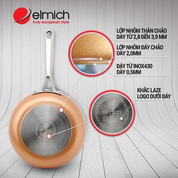 Nồi Phủ Sứ Chống Dính Cao Cấp FULL INDUCTION ELMICH ROYAL PREMIUM EL-1181 Size 26cm