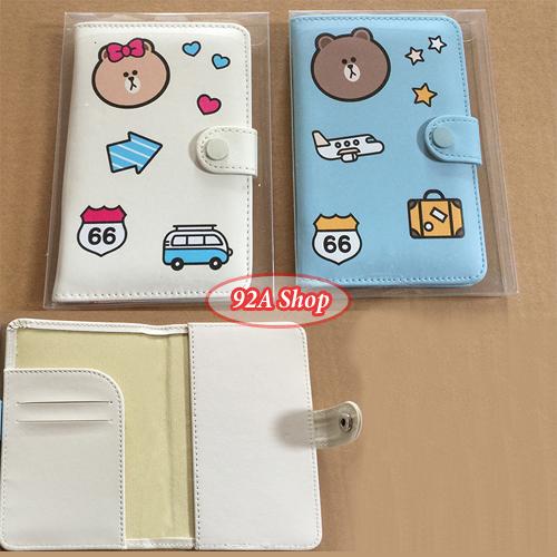 VỎ HỘ CHIẾU PASSPORT HOẠT HÌNH GẤU CUTE