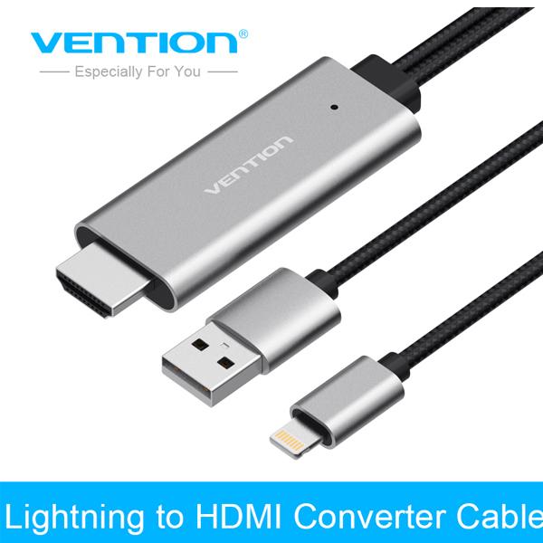 Cáp chuyển đổi lightning to hdmi dài 2m vention cejhh