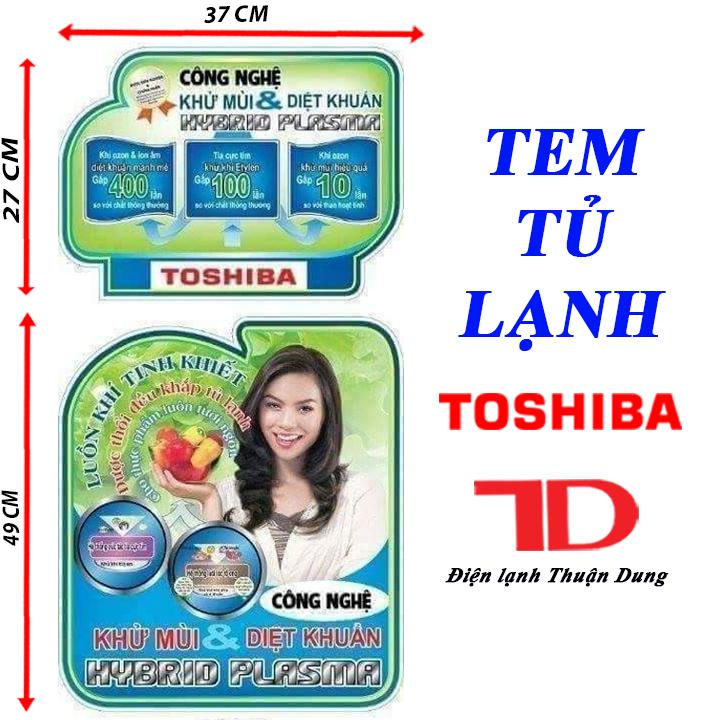 TEM DÁN TỦ LẠNH TOSHIBA, TEM DÁN TỦ LẠNH, TEM TỦ LẠNH TOSHIBA