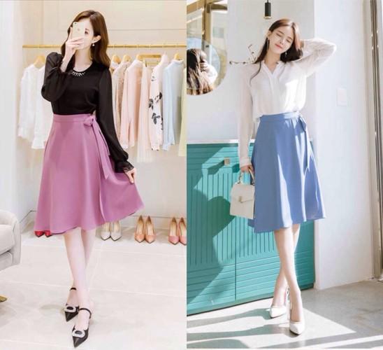 Chân váy xòe ruby Phong Cách Hàn Quốc Cực Hot