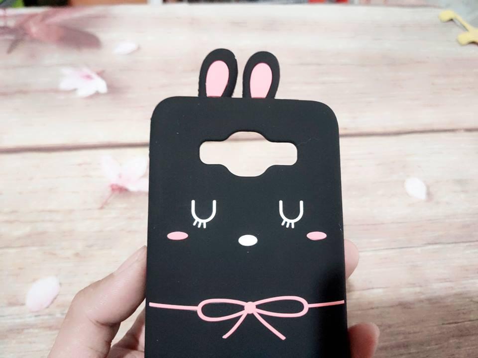 ốp lưng điện thoại thỏ đen cho nhiều đời máy