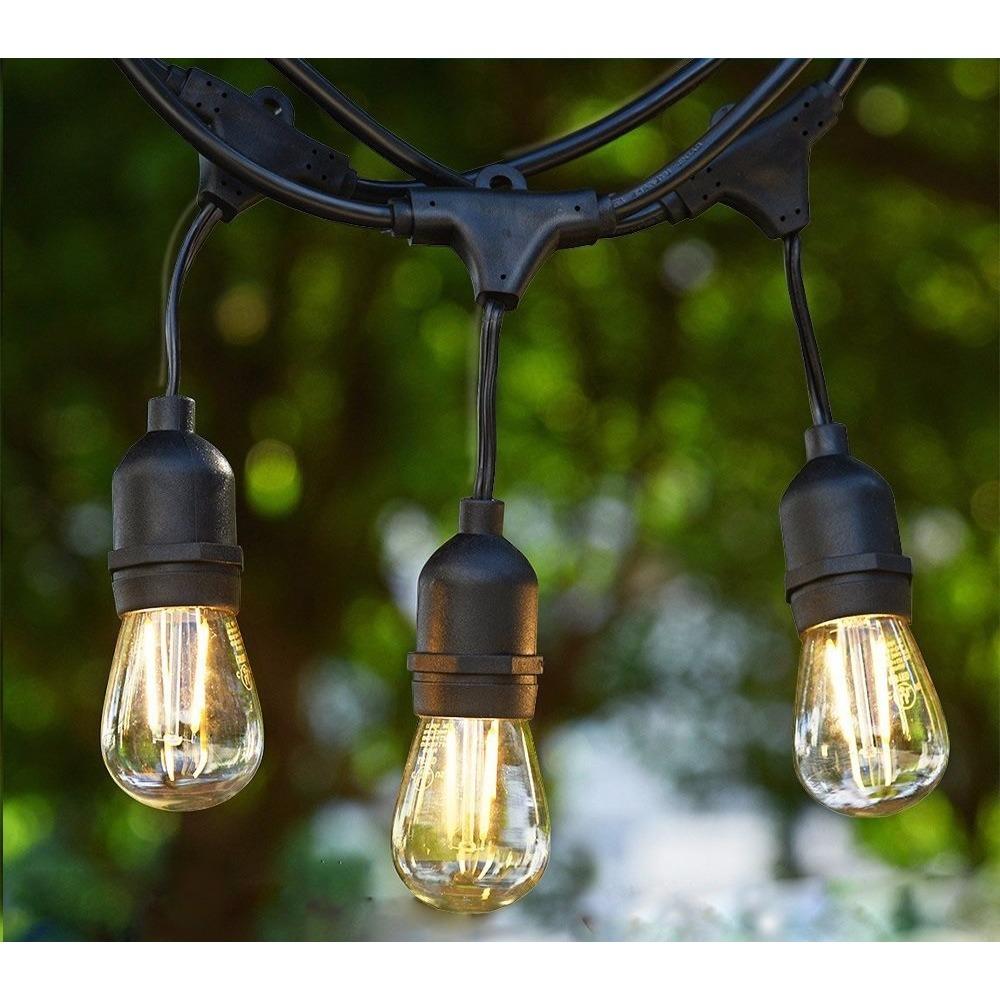 Dây đèn thả ngoài trời 3 mét và 9 bóng đèn Edison 2W