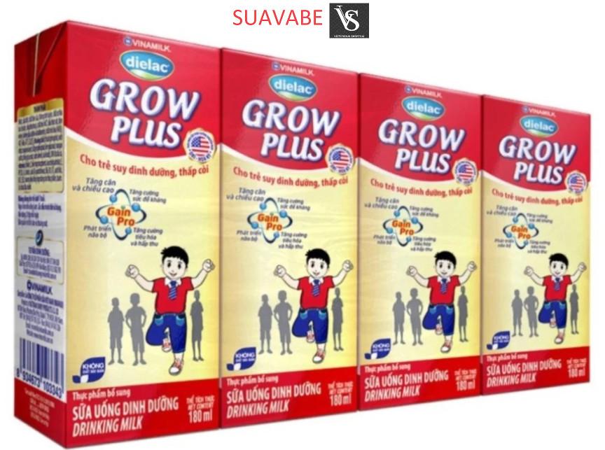 Thùng 48 Hộp Sữa Bột Pha Sẵn Grow Plus Đỏ Vinamilk 180ml