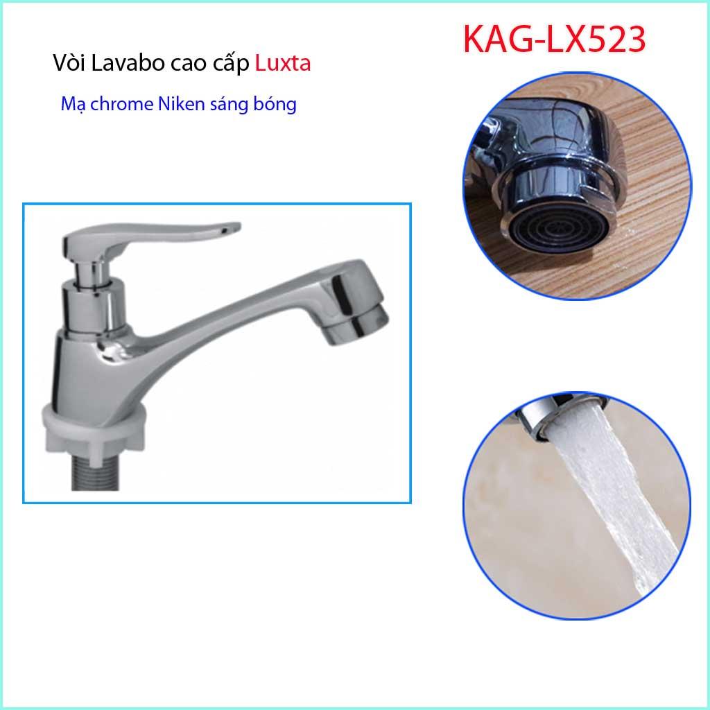 Vòi lavabo lạnh tay gạt, vòi chậu rửa mặt Luxta KAG-LX523