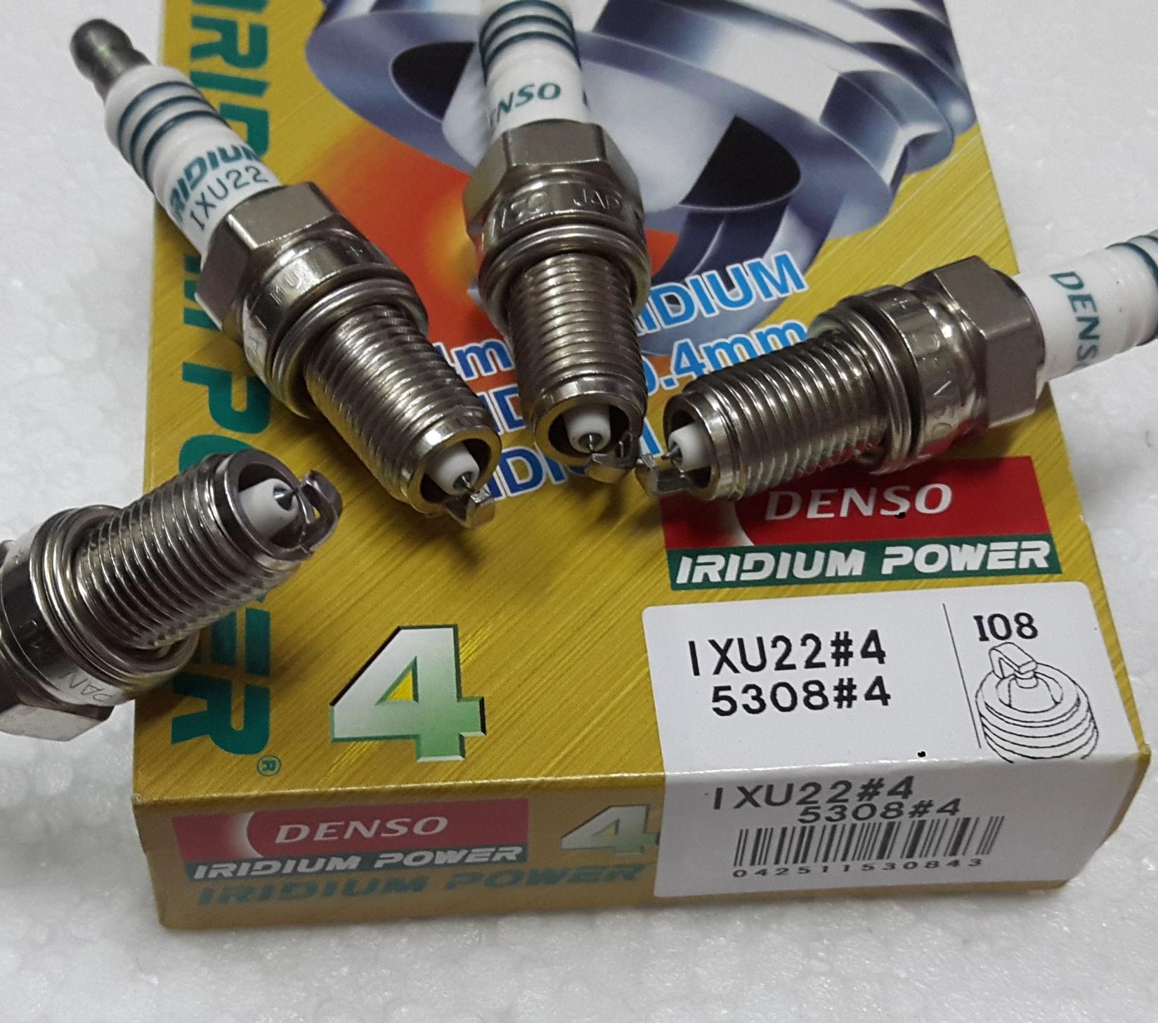 Bộ 4 Bugi DENSO IRIDIUM POWER IXU22  Bugi cho xe Spark - Made in Japan.