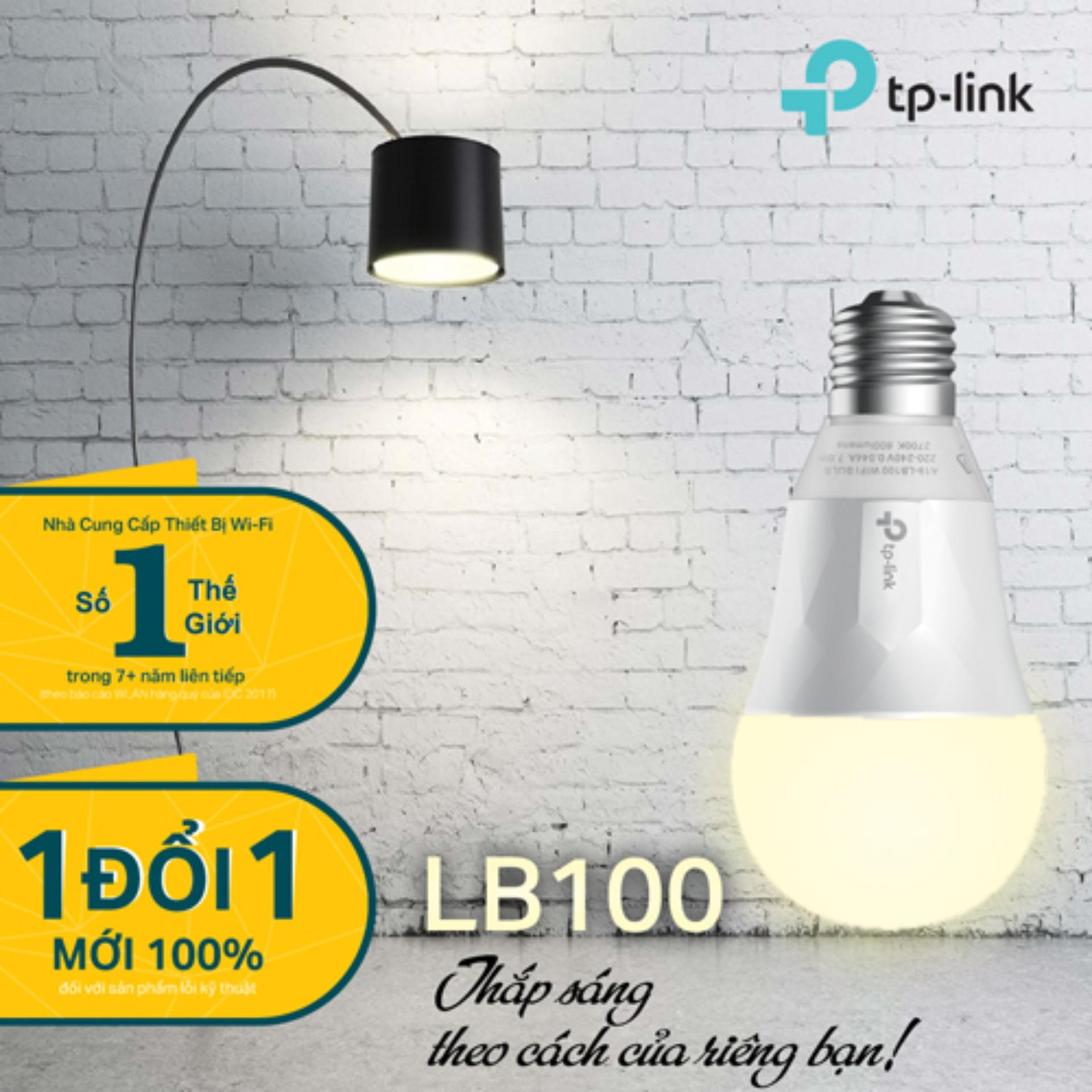 TP-Link LB100 Bóng đèn LED Wifi thông minh có thể điều chỉnh ánh sáng, Hãng phân phối chính thức