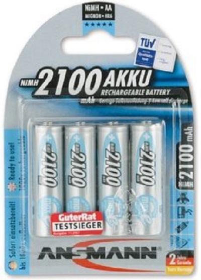 Bộ 4 Pin Sạc ANSMANN AA 2100mah ,Pin Sạc HR6 AA