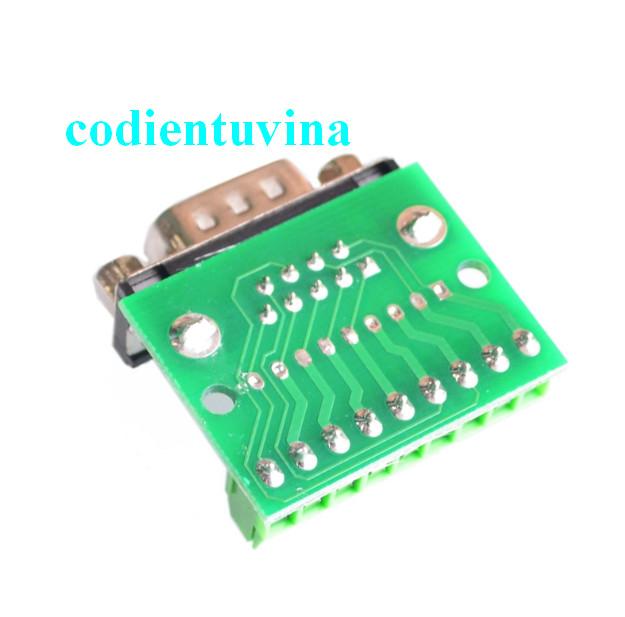 Board chuyển đổi DB9 RS232 sang domino (loại cái)
