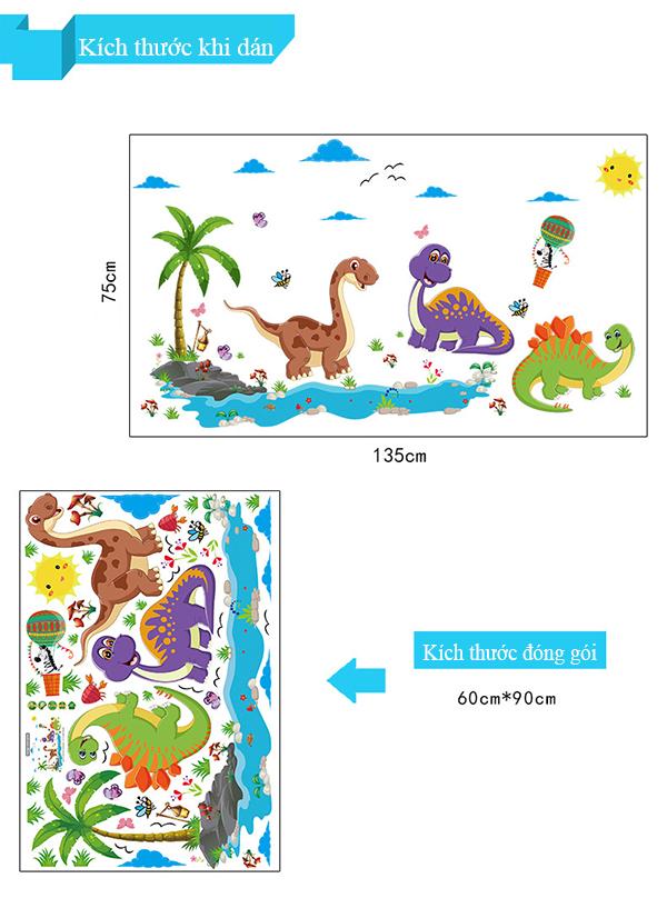 [HCM]Decal dán tường khủng long