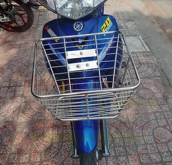 Rổ xe máy RỔ INOX 10LY cho xe SIRIUS (màu bạc)