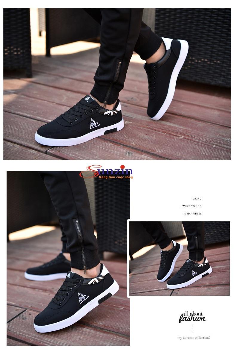 Giày thể thao nam SZ03 (đen phối trắng)