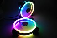 Quạt Tản Nhiệt, Fan Case Coolmoon Ver 2 Led RGB Dual Ring - 16 Triệu màu
